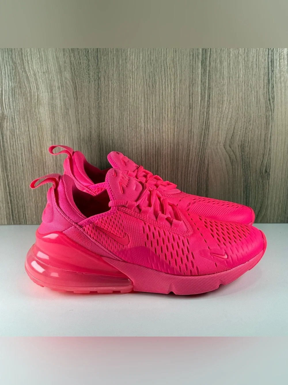 Nike Air Max 270 Bright Triple Pink Running Shoes FD0293-600 Women’s Size 7.5